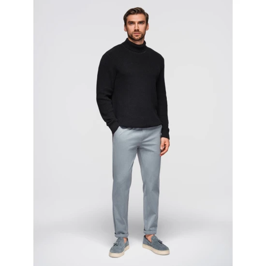 Vyriškas juodas megztinis su aukštu kaklu Ton Megztiniai aukštu kaklu