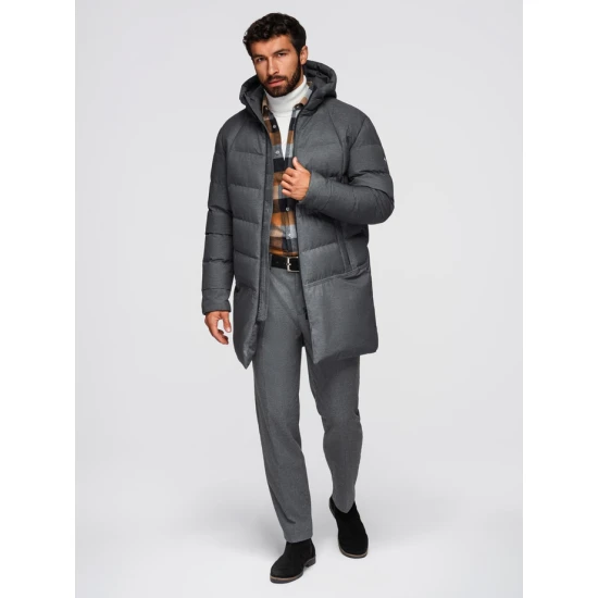 Vyriška žieminė pilka striukė Alf Žieminės striukės