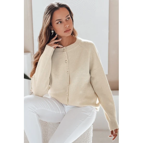 Moteriškas rusvos spalvos megztinis Selin Moteriški megztiniai