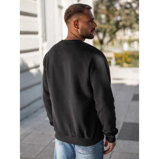 Vyriškas juodas džemperis Military star Džemperiai be gobtuvo