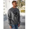 Men's dark grey jumper Military star Hoodless jumpers