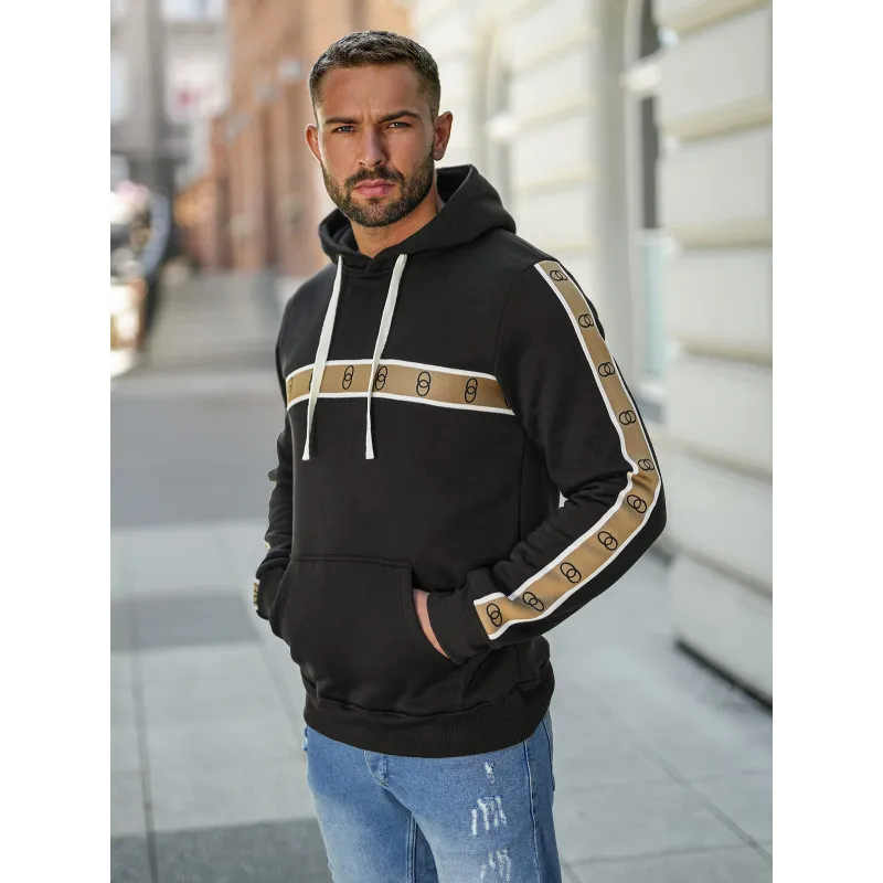 Men's black jumper Rings Hooded jumpers