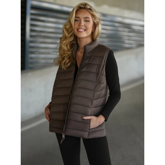 Moteriška tamsiai ruda liemenė Tory Moteriškos liemenės