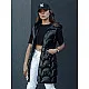 Women's black hooded vest Dona Women's waistcoats