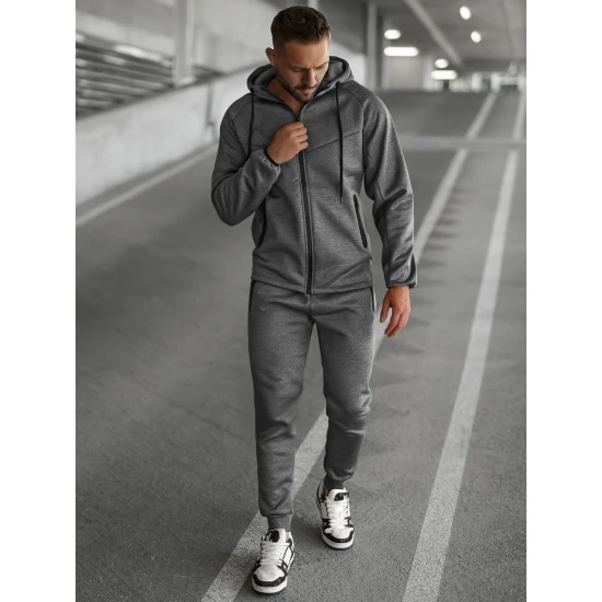 Vyriškas tamsiai pilkas kostiumas Gibon Sportiniai kostiumai