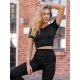 Moteriškas juodas dviejų dalių sportinis komplektas Energy Moteriški komplektai