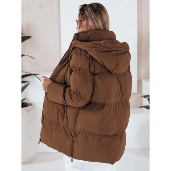 Moteriška dygsniuota ruda striukė Letis Moteriškos striukės