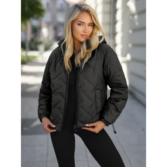 Moteriška juoda gobtuvu striukė Lamir Striukės