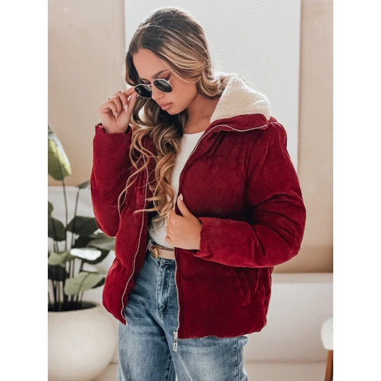 Moteriška žieminė bordo striukė Trendy Moteriškos striukės
