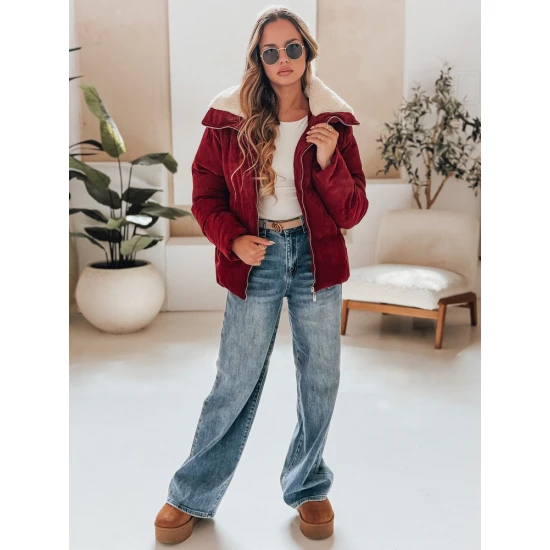 Moteriška žieminė bordo striukė Trendy Moteriškos striukės