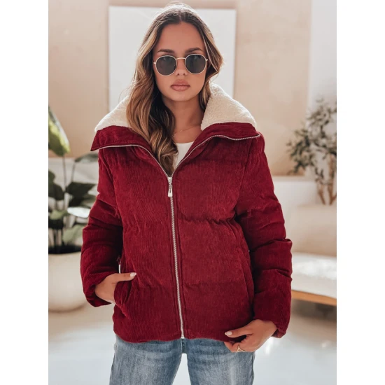 Moteriška žieminė bordo striukė Trendy Moteriškos striukės