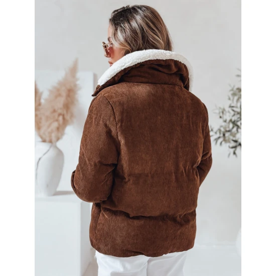 Moteriška žieminė tamsiai ruda striukė Trendy Moteriškos striukės