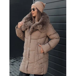 Moteriška žieminė tamsiai rusva striukė Niki