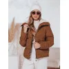 Moteriška žieminė ruda striukė Trendy Moteriškos striukės
