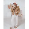 Moteriška žieminė šviesiai ruda striukė Trendy Moteriškos striukės
