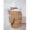 Moteriška žieminė šviesiai ruda striukė Trendy Moteriškos striukės