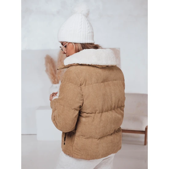 Moteriška žieminė šviesiai ruda striukė Trendy Moteriškos striukės