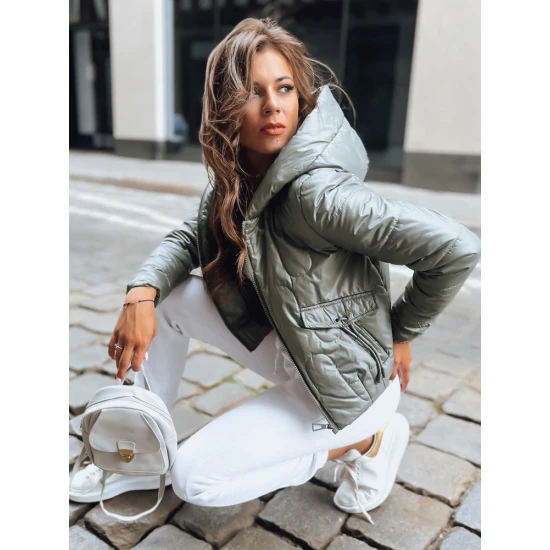 Moteriška žalia striukė Wool Moteriškos striukės