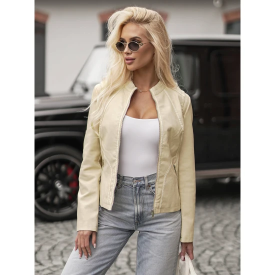 Moteriška rusva odinė striukė Emeli Moteriškos striukės