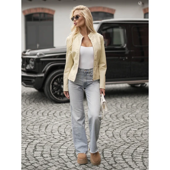 Moteriška rusva odinė striukė Emeli Moteriškos striukės