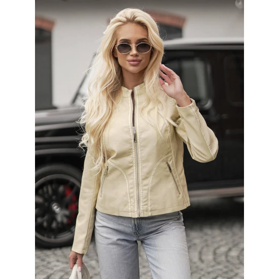 Moteriška rusva odinė striukė Emeli Moteriškos striukės