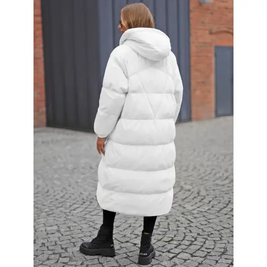 Moteriškas baltos spalvos paltas Izabel JS/5M3163/281Z