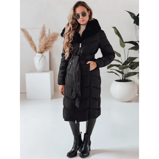 Žieminė moteriška juoda striukė Emi Moteriškos striukės