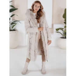 Moteriška dygsniuota balta striukė Oris