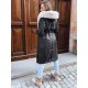 Naiste pikk must kerge karusnahaga jakk Harpe Naiste jakid