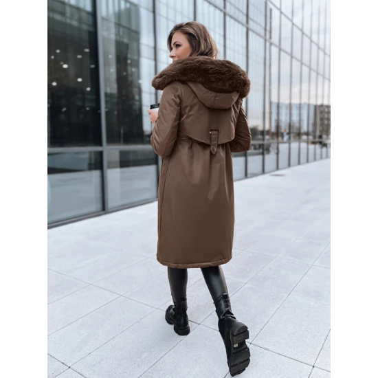 Ruda ilga moteriška striukė Juste