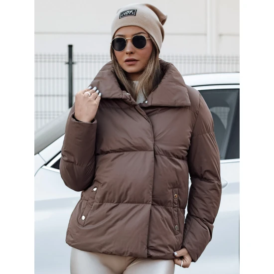 Moteriška žiemeinė rudos spalvos striukė Lari Moteriškos striukės