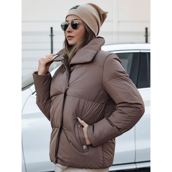 Moteriška žiemeinė rudos spalvos striukė Lari Moteriškos striukės