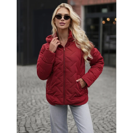 Moteriška bordo spalvos striukė Erlin Moteriškos striukės