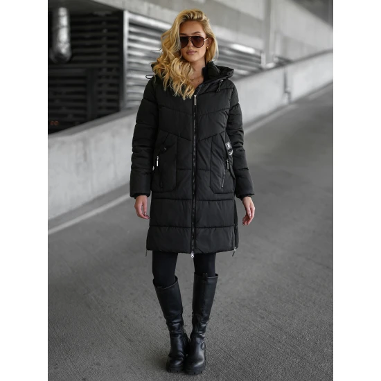 Moteriška juoda žieminė striukė Flint Moteriškos striukės