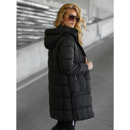 Moteriška juoda žieminė striukė Flint Moteriškos striukės