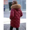 Moteriška žieminė bordo spalvos striukė Verni Moteriškos striukės