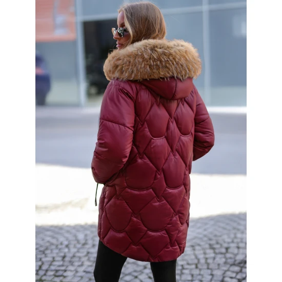 Moteriška žieminė bordo spalvos striukė Verni Moteriškos striukės