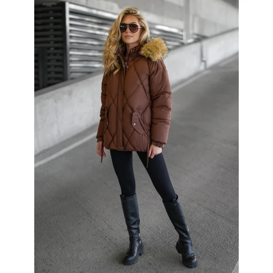 Moteriška ruda žieminė striukė Bistro Moteriškos striukės