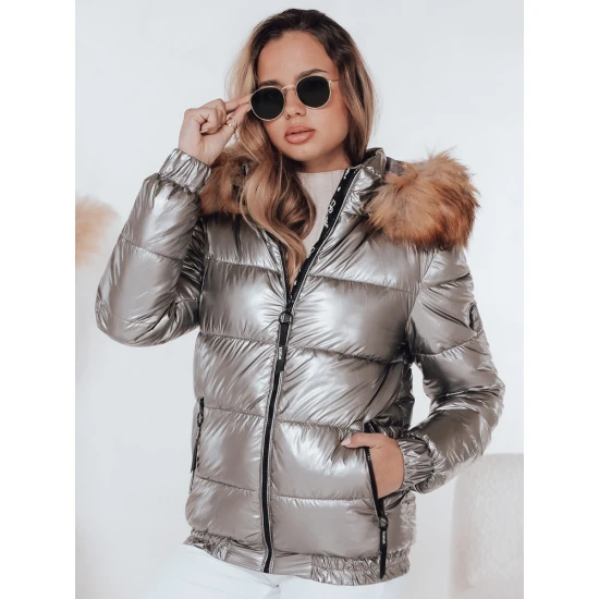 Moteriška blizgi pilka striukė Melani Moteriškos striukės