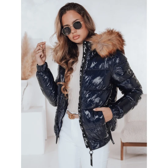 Moteriška blizgi tamsiai mėlyna striukė Melani Moteriškos striukės