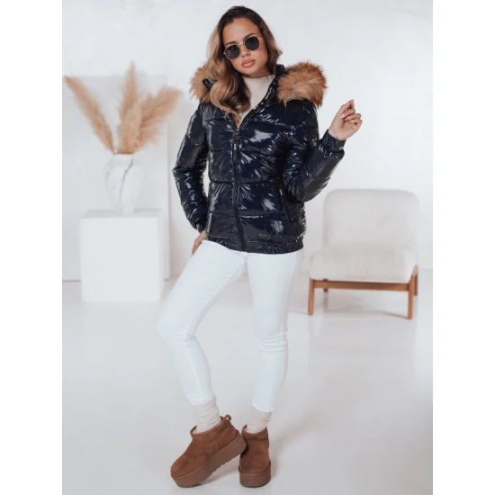 Moteriška blizgi tamsiai mėlyna striukė Melani Moteriškos striukės