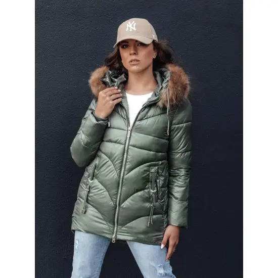 Moteriška žieminė žalia striukė Jessica Moteriškos striukės