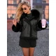 Moteriška juoda žieminė striukė Cari Moteriškos striukės