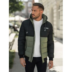 Vyriška juoda/žalia žieminė striukė Molix