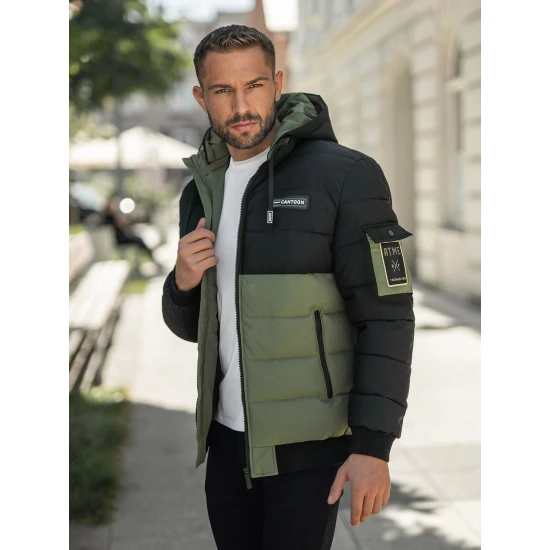 Vyriška juoda/žalia žieminė striukė Molix Žieminės striukės