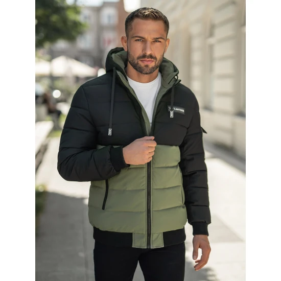 Vyriška juoda/žalia žieminė striukė Molix Žieminės striukės