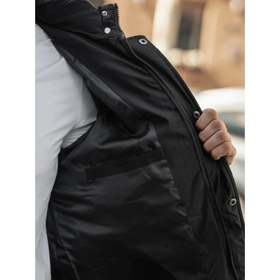 Vyriška juoda žieminė striukė Lorenco JS/57M7503/392