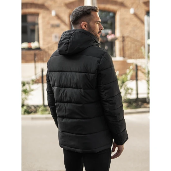 Vyriška juoda žieminė striukė Lorenco JS/57M7503/392