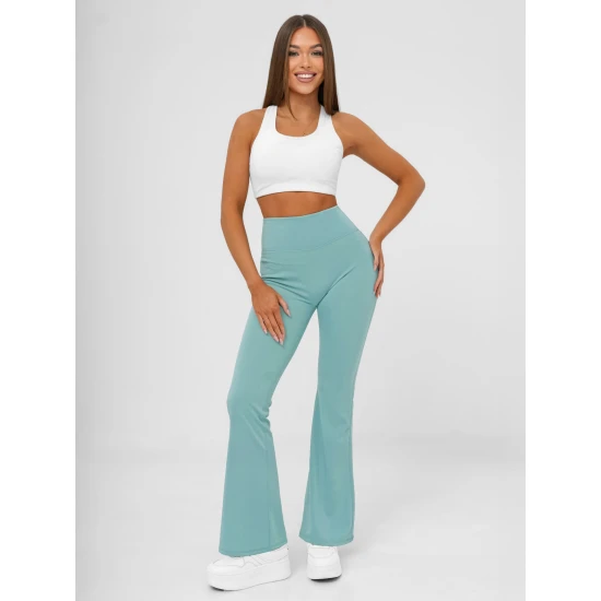 Moteriškos mėtinės kelnės Karin Laisvalaikio kelnės