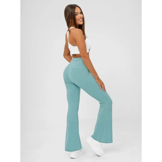 Moteriškos mėtinės kelnės Karin Laisvalaikio kelnės